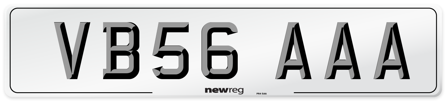 VB56 AAA Number Plate from New Reg